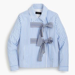 J Crew blue bow jacket
